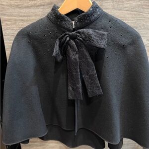 Prabal Gurung Neiman Marcus for Target Black Cape with Lace Bow